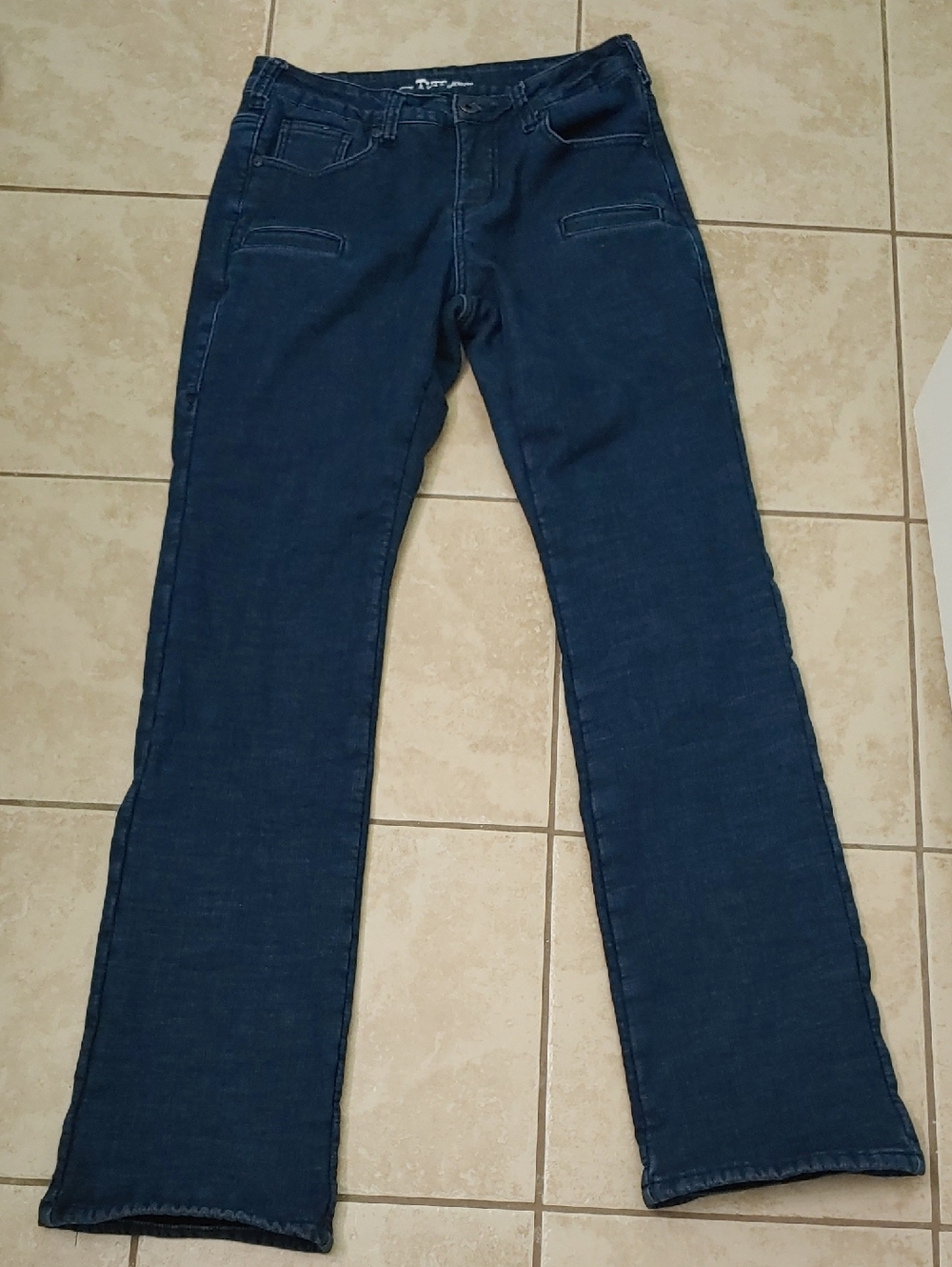 Cowgirl Tuff Co Jeans Velvet Lined Denim Bootcut Cowgirl Pants Size 29x35